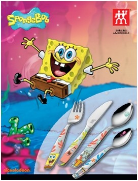 海綿寶寶兒童西餐具讓孩子吃飯不發(fā)愁