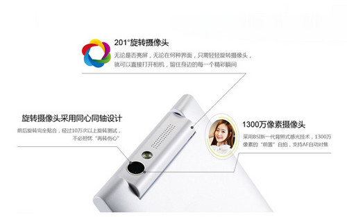 金立ELIFE E7 Mini采用201°可旋轉(zhuǎn)攝像頭